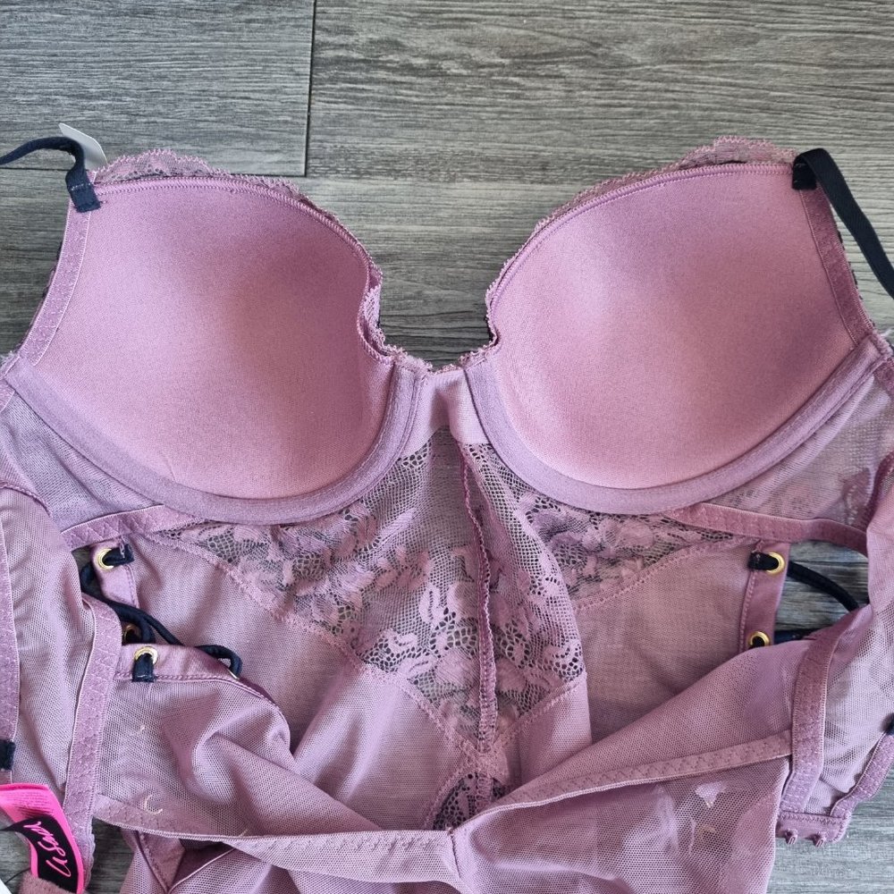 NWT - La Senza Floral Lace & Mesh Bodysuit Size M - Picture 8 of 16